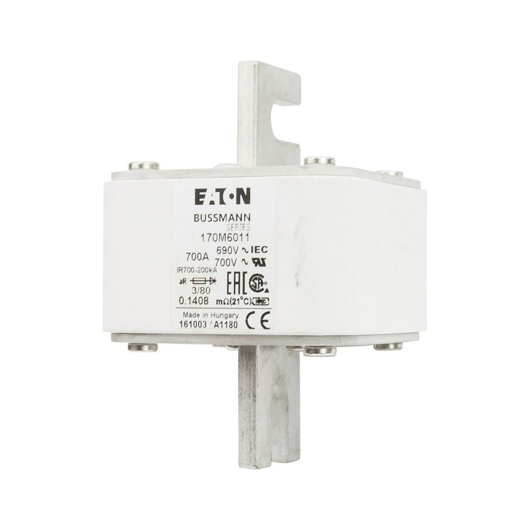 Eaton_Bussmann_series_high_speed_square_body_fuse_170M6011_left_side