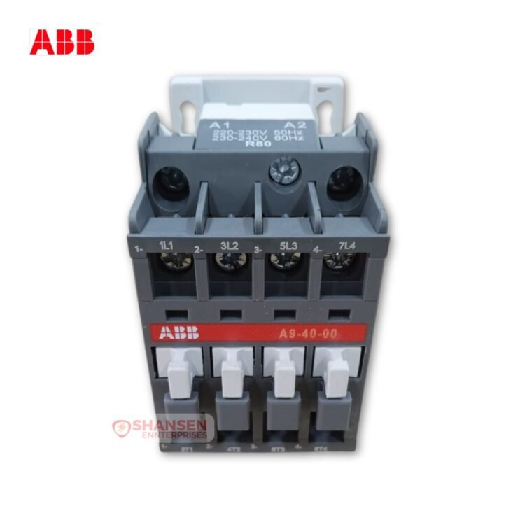 ABB A9-40-00 4 Pole Contactor 9A, 220-230V 50Hz / 230-240V 60Hz - Shansen Enterprises India