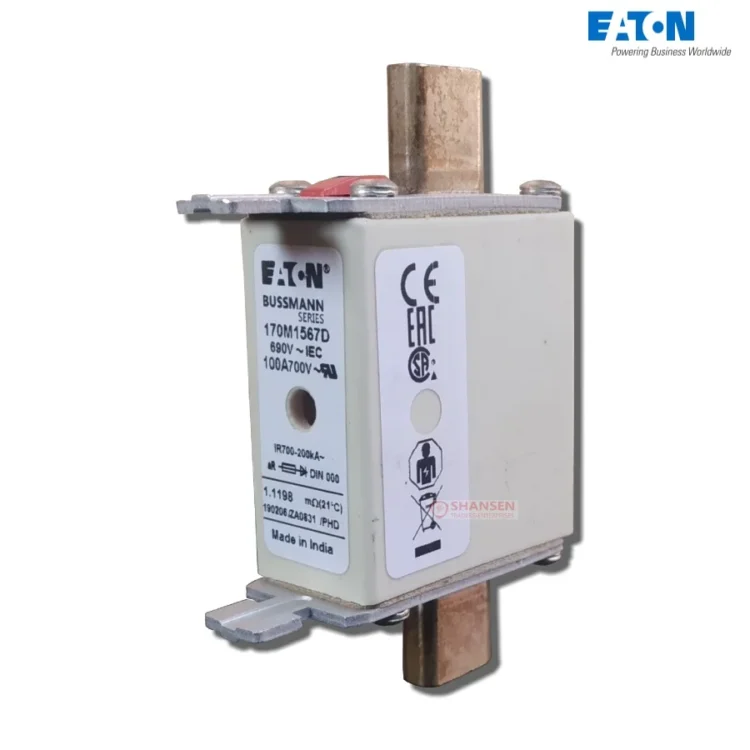 Eaton Bussmann 170M1567D high speed square body fuse 100A 690V Class aR