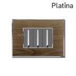 Lisha Platina Almond Wood Colour Cover Plates image 1