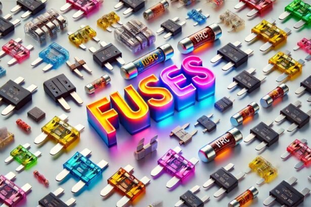 An_image_featuring_various_types_of_fuses_cartridge_fuses_blade-fuses_HRC-fuses_time-delay_fuses_fast-acting_fuses_and_word-FUSES_in_Vibrant_3D