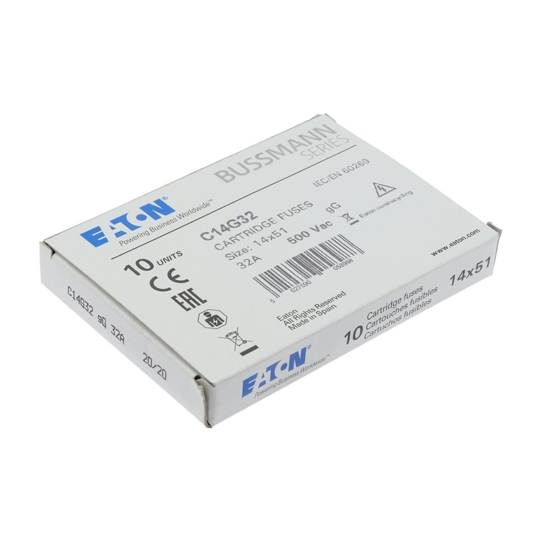 Eaton_BussmannSeries_Low_Voltage_Cartridge_Fuse_C14G32_Box_Side