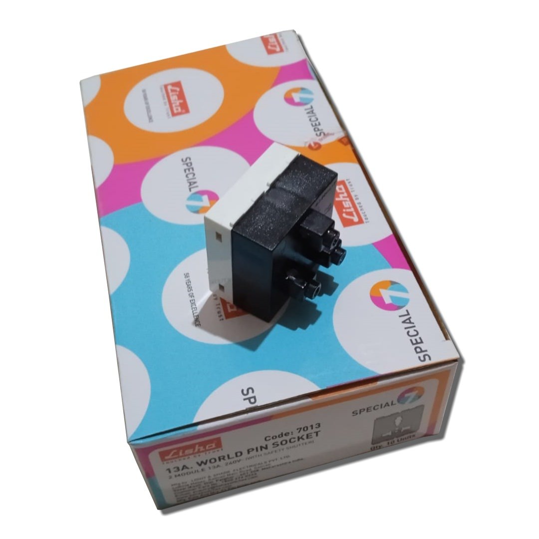 Lisha_Brand_2M _13AMP_World_Pin_Socket_With_Safety_Shutter_Socket_Backside_on_Box