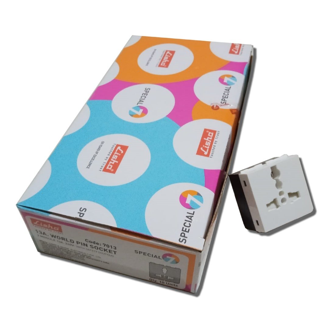 Lisha_Brand_2M _13AMP_World_Pin_Socket_With_Safety_Shutter_Socket_Beside_the_Box