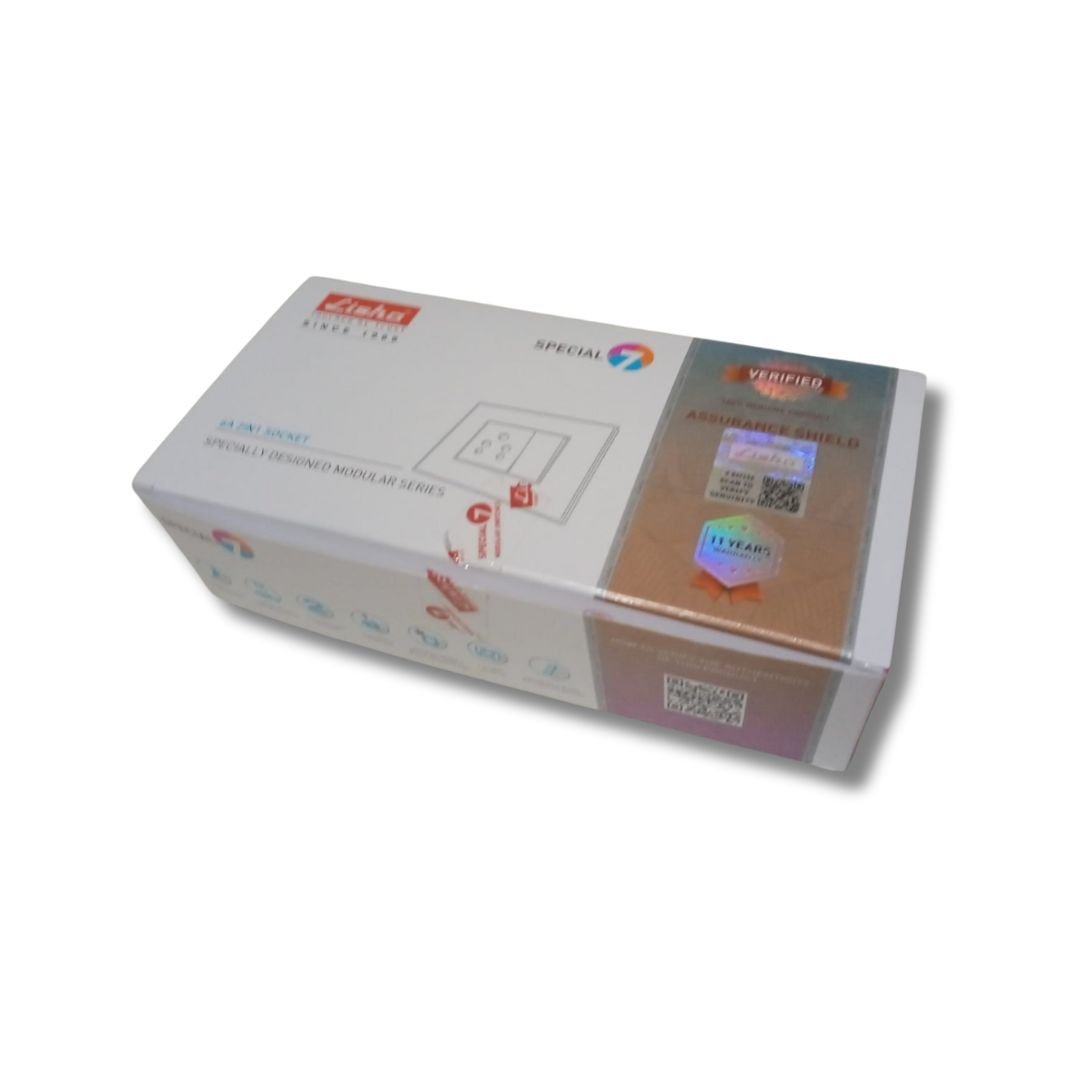 Lisha Special 7 6A 2 in 1 2 Module Socket With Safety Shutter - Image 6