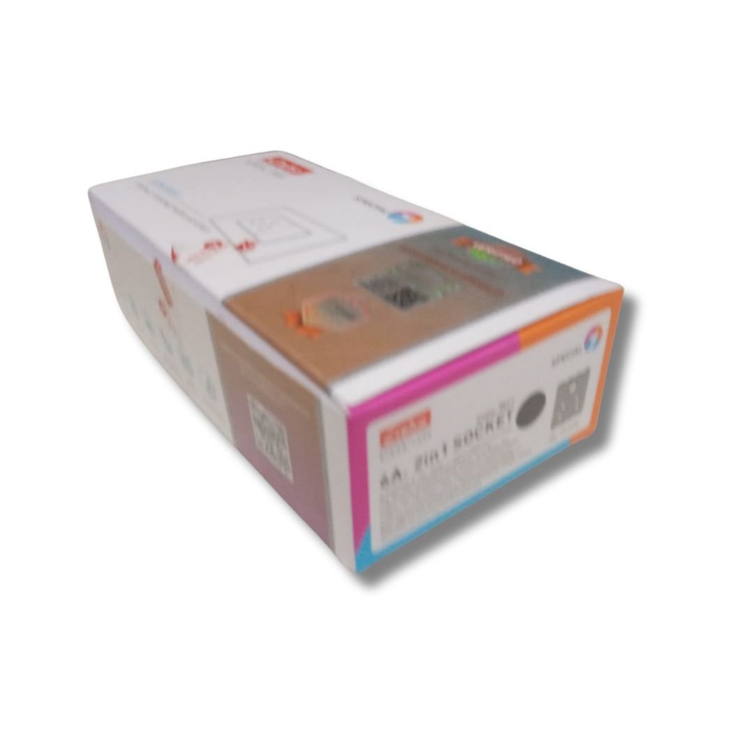 Lisha-Special_7_6A_2_in-1-2_Module_Socket_With_Safety_Shutter_front_Closed_Box