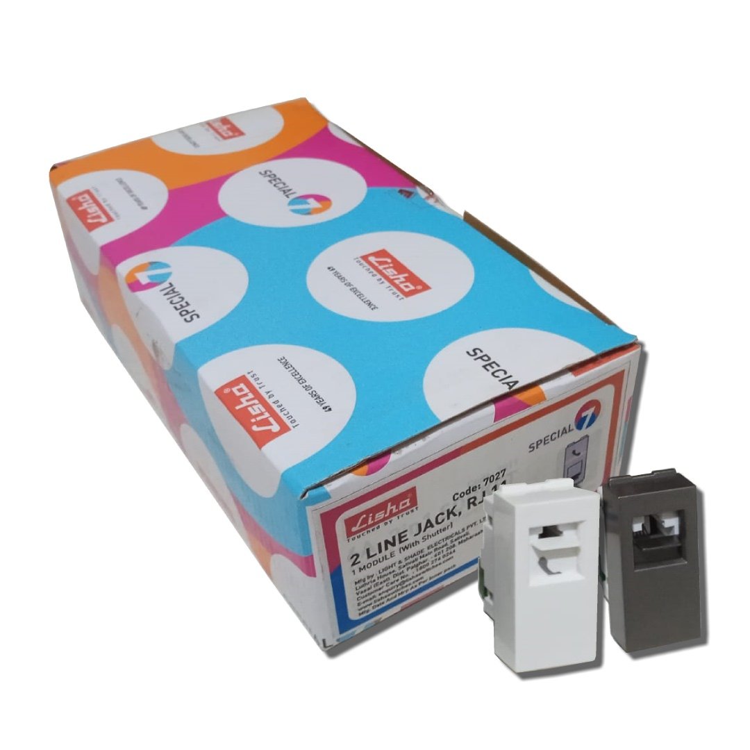 Lisha_Brand_2_Line_Jack_RJ_11_1_Module_With_Shutter_Near_the_Box