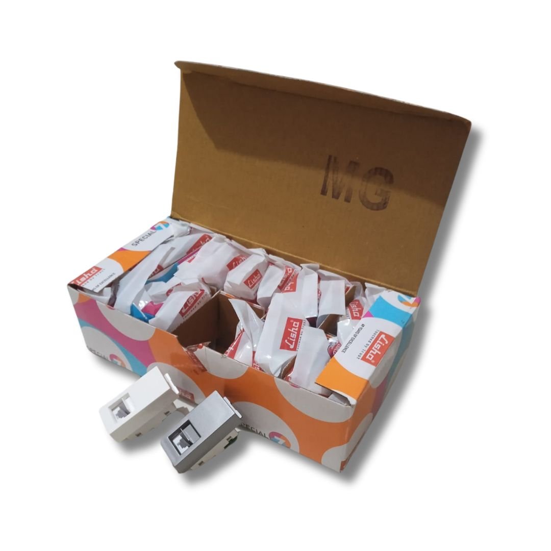 Lisha_Brand_2_Line_Jack_RJ_11_1_Module_With_Shutter_Set__near_Rightside_Opened_Box