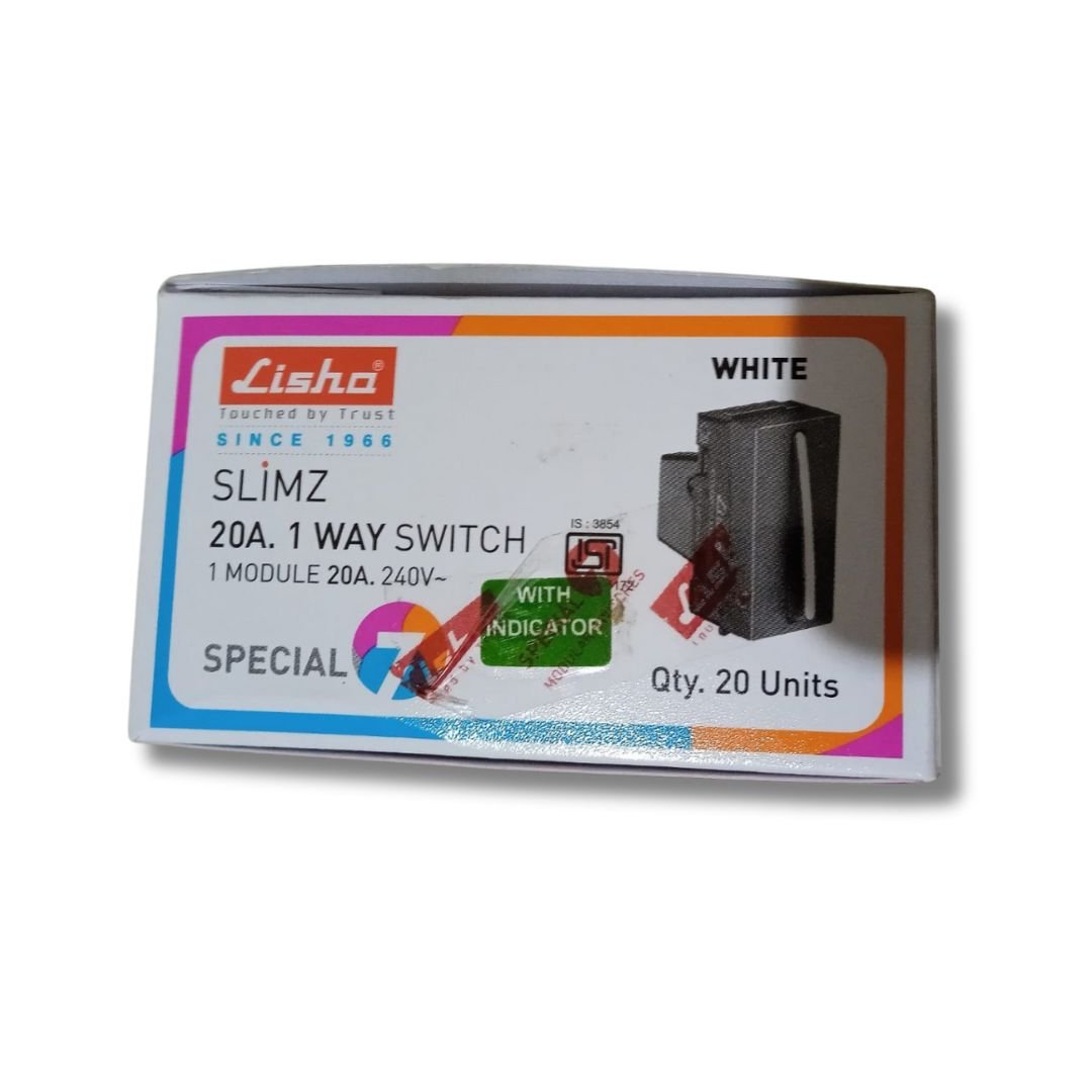 Lisha_Brand_SLIMZ_20A_1_way_Switch_With_Indicator_Model_numbers