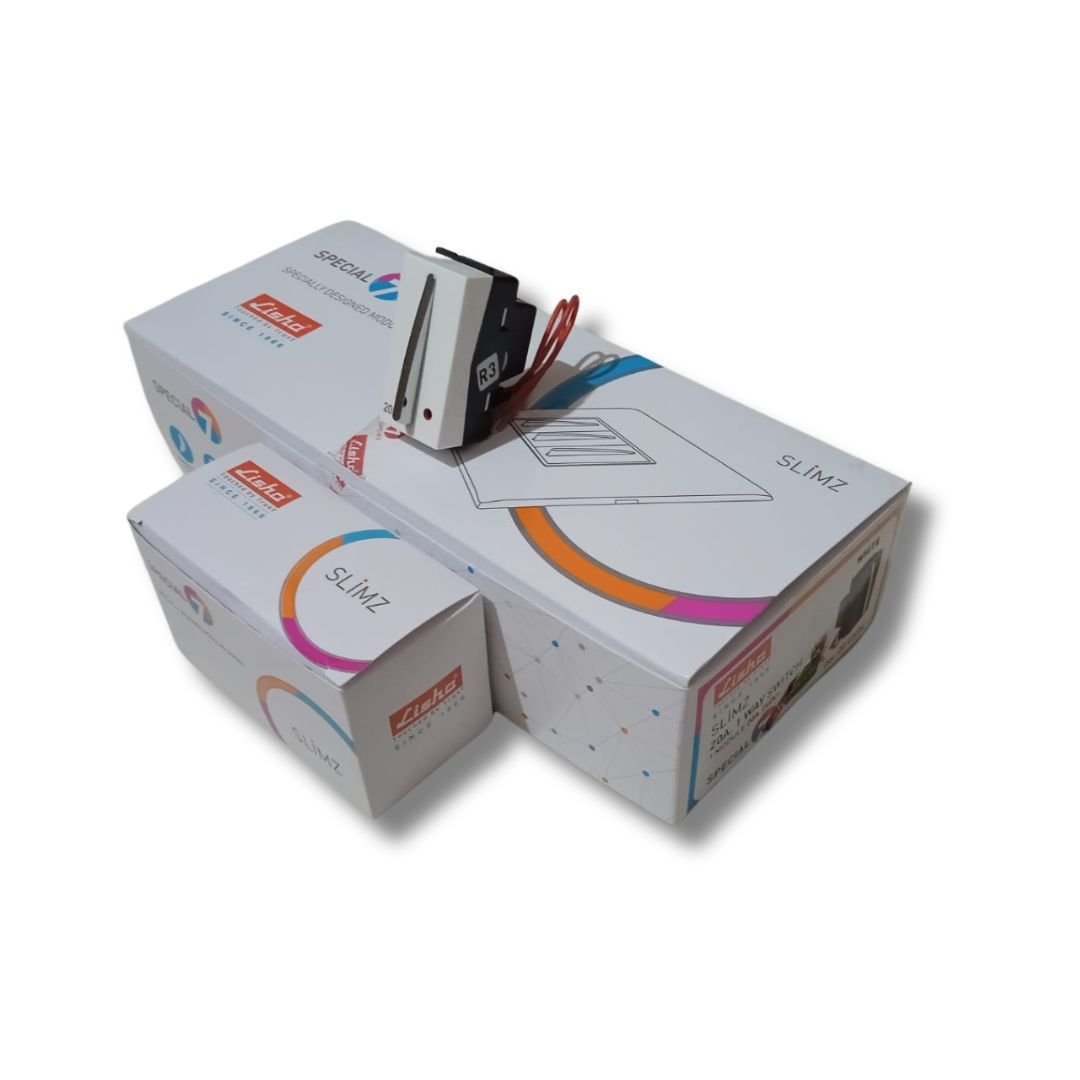 Lisha_Brand_SLIMZ_20A_1_way_Switch_With_Indicator_rightside_view_on_closed_Box