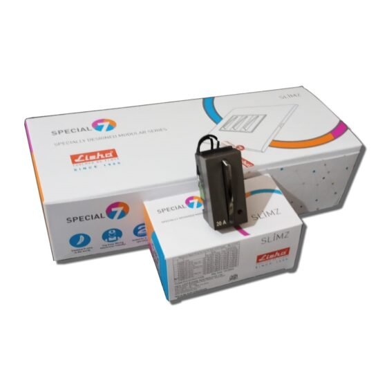 Lisha_Brand_Slimz_graphite_Grey_20A_1_Way_Switch_front_tside_closed_box