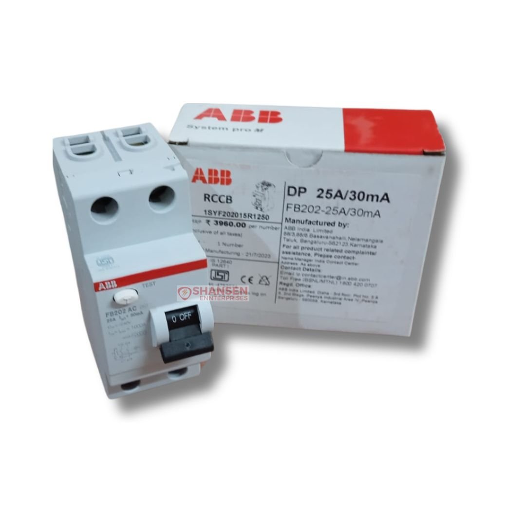 ABB Brand FB202 AC-25/0.03 Residual Current Circuit Breaker - Image 3