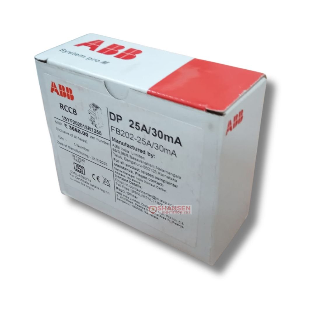 ABB Brand FB202 AC-25/0.03 Residual Current Circuit Breaker - Image 7