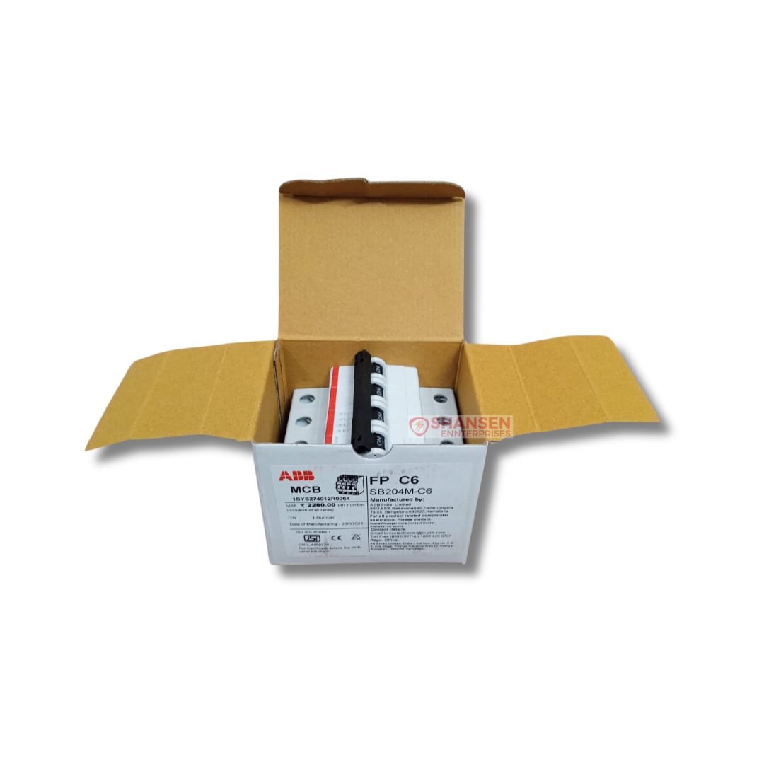 ABB_Brand_SB204M-C6-Miniature_Circuit_Breaker_4P-C-6 A_open_box_front_view