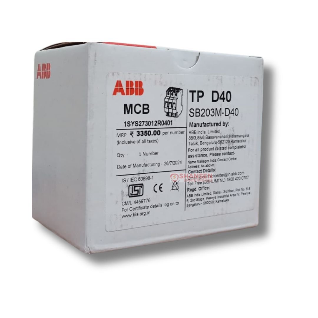 ABB_Brand_System_pro_M_compact_SB203M-D40_Miniature_Circuit_Breaker-3P-D-40_A_front_view_of_closed_box