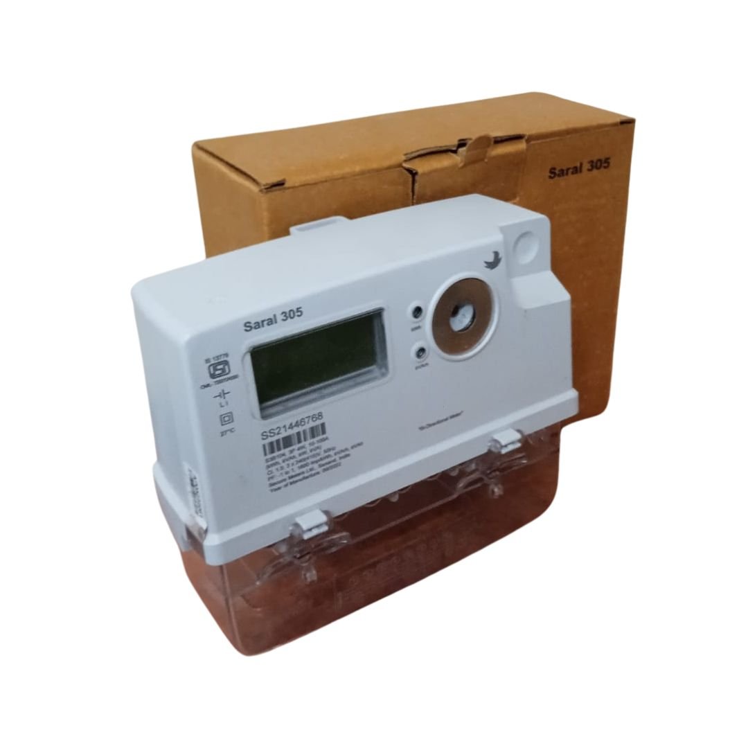 Secure_Brand_Three-phase_Direct-connected Meter_Saral_305Secure_Brand_Three-phase_Direct-connected Meter_Saral_305_Infront_of_closed_box