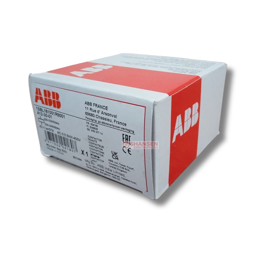 ABB A12-30-01 Contactor 220-230V 50Hz / 230-240V 60Hz in Sealed Box - Shansen Enterprises