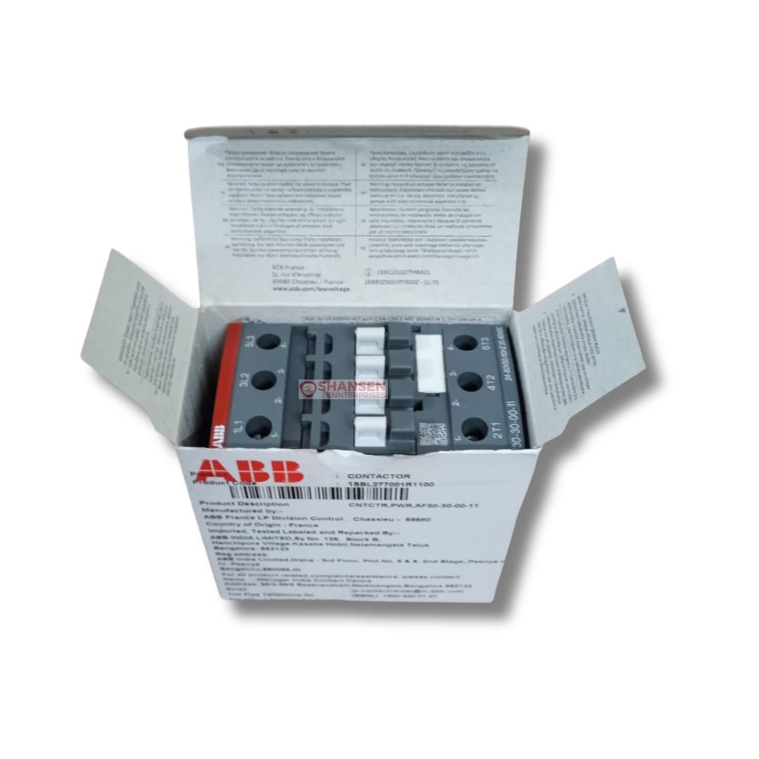 ABB_Brand_AF30-30-00-11_24-60V50_60HZ_20-60VDC_Contactor_open_box_top_front_view