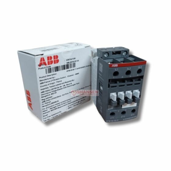 ABB_Brand_AF38-30-00-11_24-60V50_60HZ_20-60VDC_Contactor_front_view_with_box-on_right_side