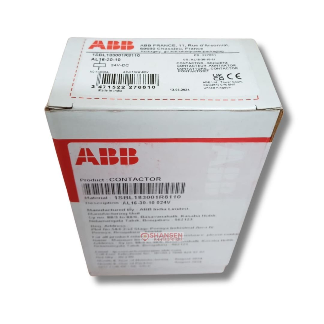 ABB_Brand_AL16-30-10_24V_DC_Contactor_closed_view_of_closed_box