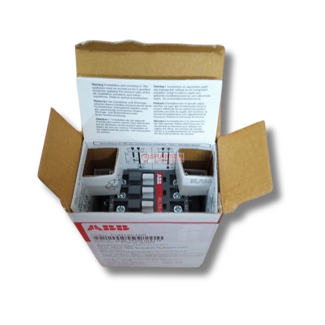 ABB_Brand_AL16-30-10_24V_DC_Contactor_open_box_front_view