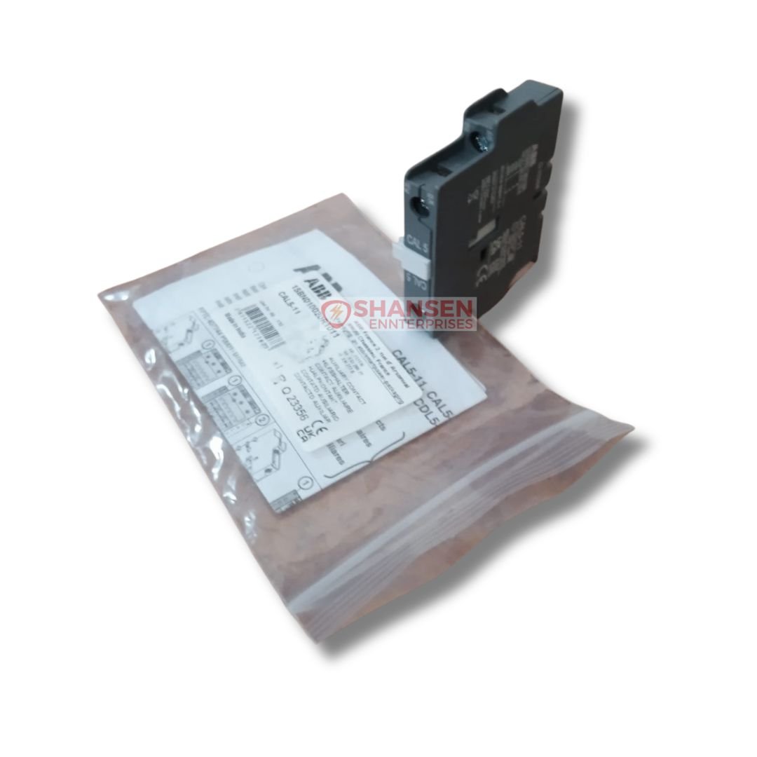 ABB_Brand_CAL5-11_Auxiliary_Contact_Block_frontside_with_packet