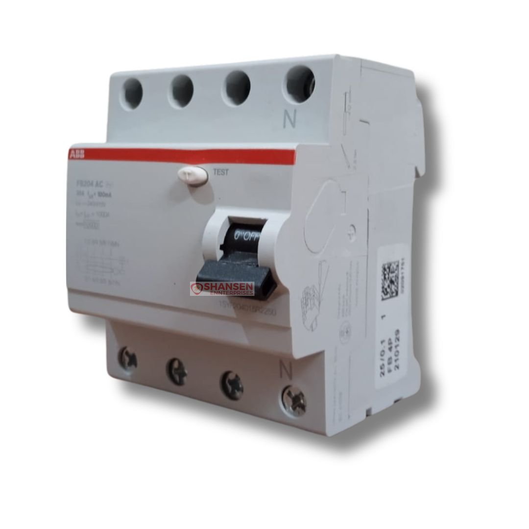 ABB_Brand_FB204_AC-25_100mA_Residual_Current_Circuit_Breaker_right_side_view