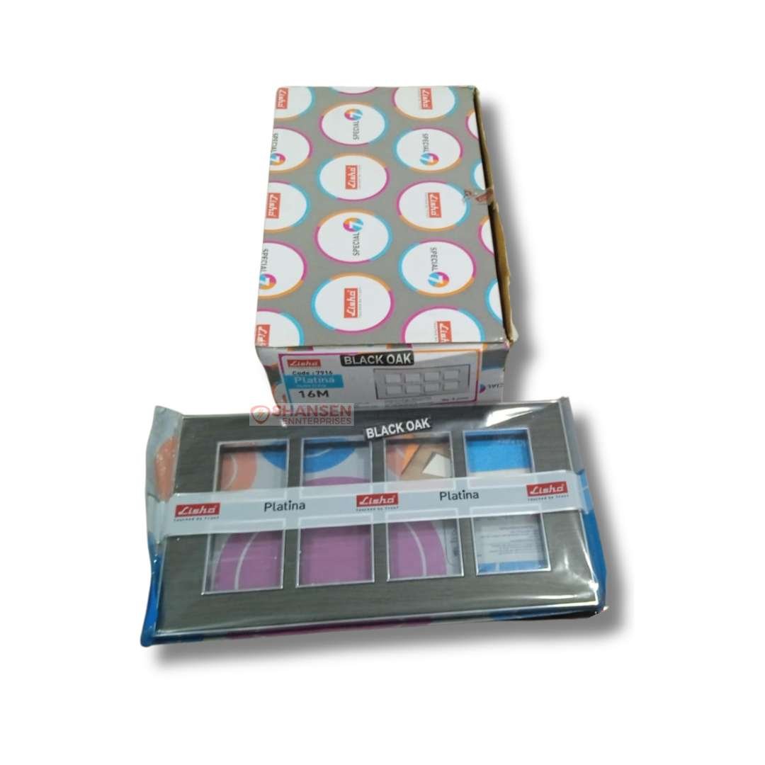 Lisha-Brand_Platina_Model_Black_Oak_Color_16_Module_Cover_Plate_with_box