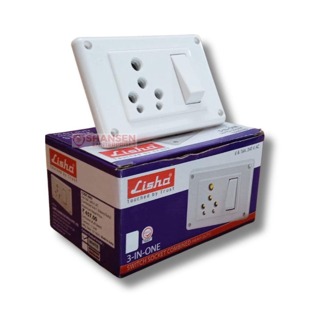 Lisha_Brand_Heavy_Duty_3_In_One_Switch_and_Socket_Combined_On_top_of_box_left_side_view