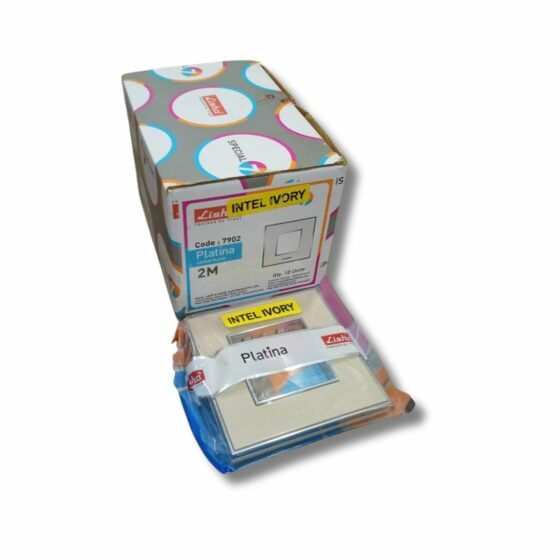Lisha_Brand_Platina_Intel_Ivory_Color_2_Module_Cover_Plate_pack_with_box