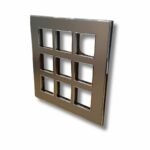 Lisha Brand Platina Metallic Graphite Grey 18 Module Cover Plate image 2