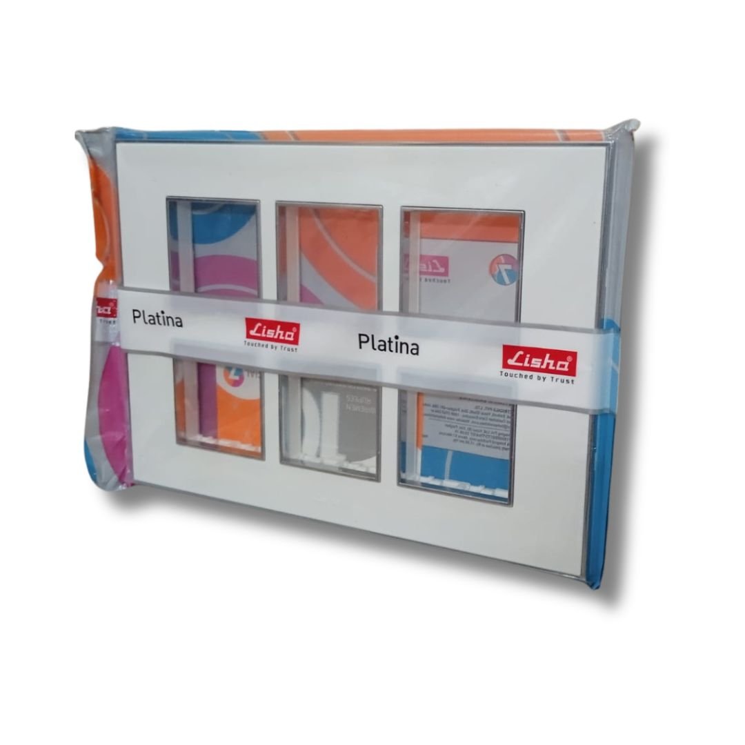 Lisha_Brand_Platina_Model_Pure_Glossy_10_Module_Cover_Plate_right_view_packed