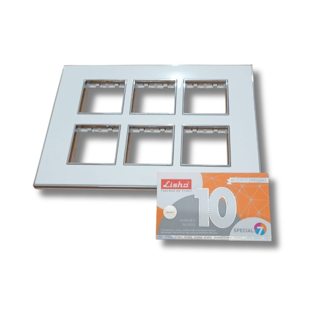 Lisha_Brand_Platina_Model_Pure_Glossy_10_Module_Cover_Plate_top_view