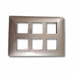 Lisha Brand TURBO CHROME Series Metallic Graphite Grey Color 12 Module Cover Plate image 5