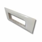 Lisha Brand TURBO CHROME Series Pure Glossy Intel Ivory Color 6 Module Cover Plate image 2