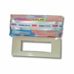 Lisha Brand TURBO CHROME Series Pure Glossy Intel Ivory Color 6 Module Cover Plate image 4