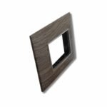 Lisha Brand TURBO Chrome Series Teak Wood Color 3 Module Cover Plate image 1