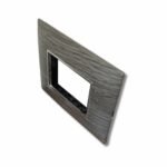 Lisha Brand TURBO Chrome Series Teak Wood Color 3 Module Cover Plate image 2