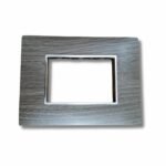 Lisha Brand TURBO Chrome Series Teak Wood Color 3 Module Cover Plate image 4