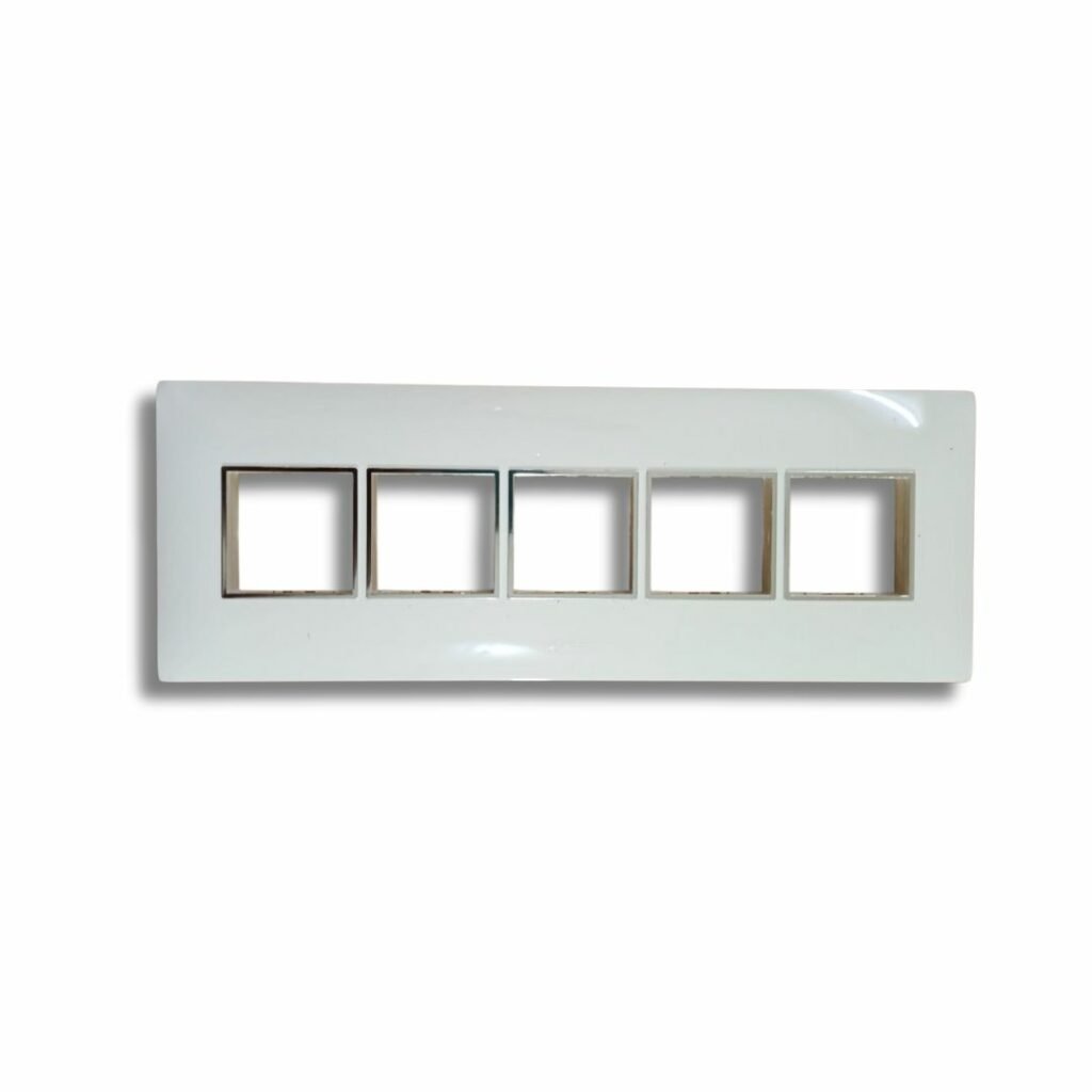 Lisha Brand WOODcraft Series Pure Glossy White 10 Module Cover Plate