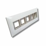 Lisha Brand WOODcraft Series Pure Glossy White 10 Module Cover Plate image 2