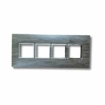 Lisha Brand WOODcraft Series Teak Wood Color 8 Module Cover Plate image 3