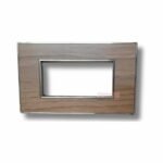 Lisha Brand Platina Model Almond Wood 4 Module Cover Plate image 1