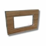 Lisha Brand Platina Model Almond Wood 4 Module Cover Plate image 2