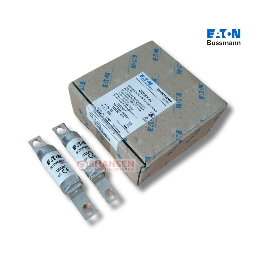 Eaton Brand Bussmann Series CEO63 Low Voltage British Standard_BS88_Fuse_on_side_of_the_box