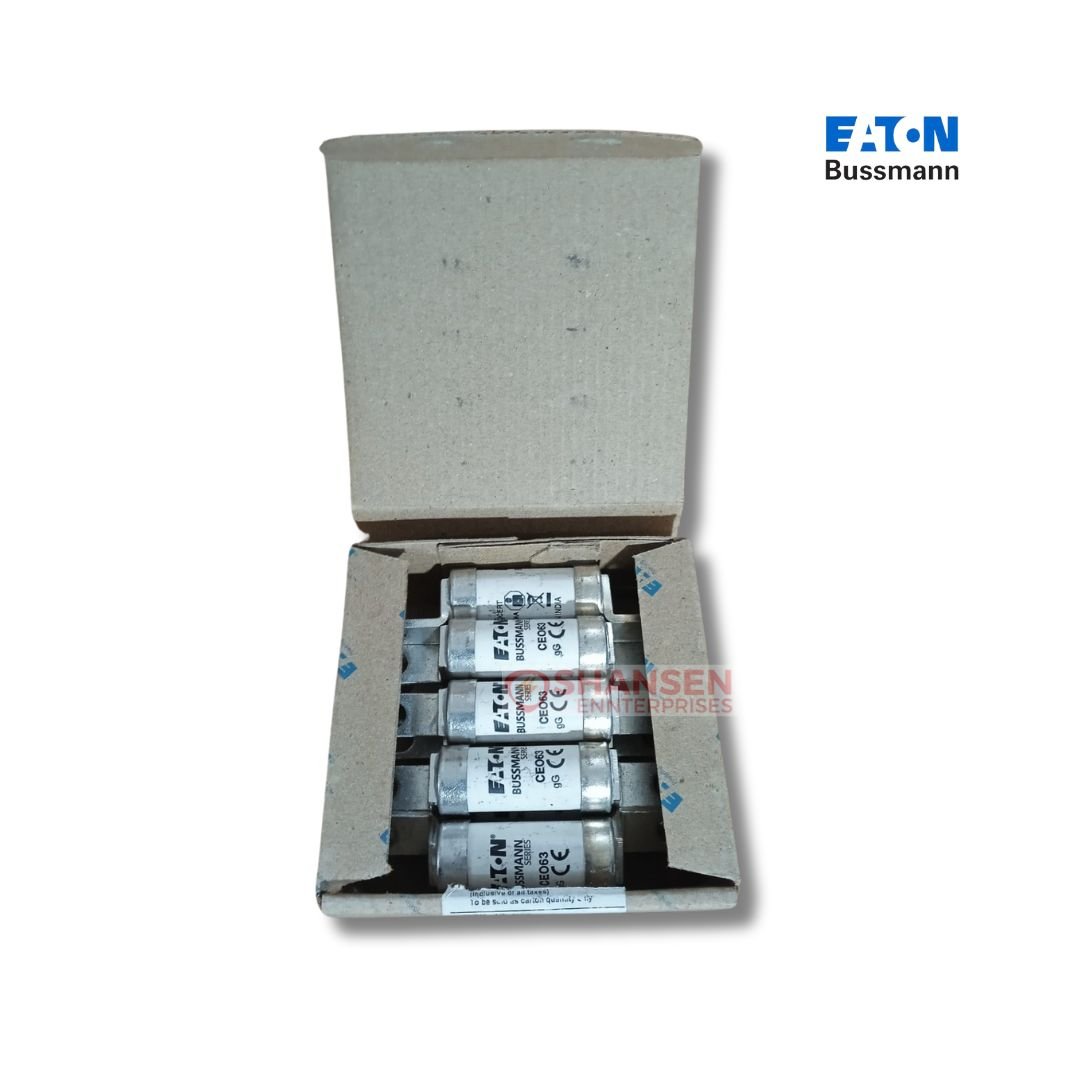 Eaton Brand Bussmann Series CEO63 Low Voltage British Standard_BS88_Fuse_open_box-top_view