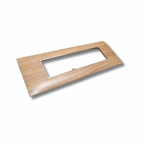 Lisha_Brand_TURBO_CHROME_Series_Almond_Wood_Color_8_Module_Cover_Plate_pack_backside-top_view