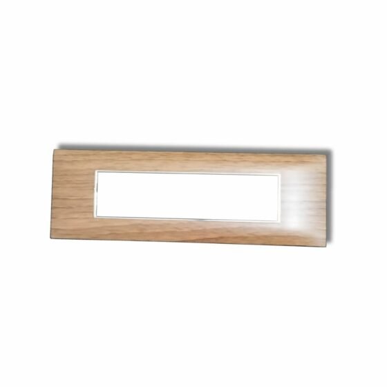 Lisha_Brand_TURBO_CHROME_Series_Almond_Wood_Color_8_Module_Cover_Plate_pack_backside_front-side-view