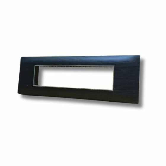 Lisha_Brand_TURBO_CHROME_Series_Black-Oak_Color_8_Module_Cover_Plate-rightside_view