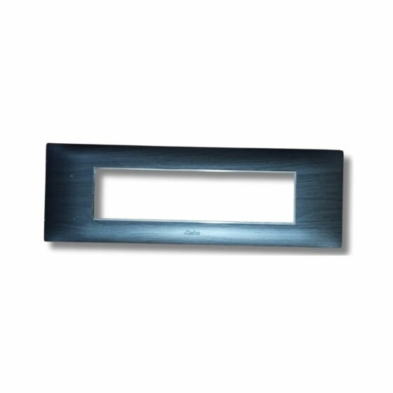 Lisha_Brand_TURBO_CHROME_Series_Black-Oak_Color_8_Module_Cover_Plate_front